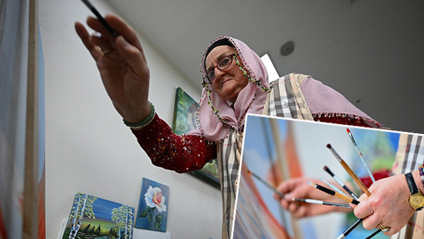 69 yaşında resim yapmaya başladı... 'Çok keyif alıyorum, evde oturmak istemiyorum'