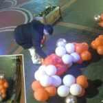 Sevgililer Günü için asılan balonları patlattı: İşte o anlar