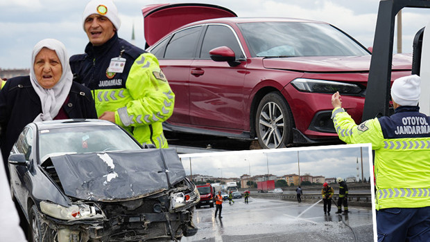 Sorumsuzluğun cezasını diğer sürücüler ödedi: Yola döküp kaçtı, 7 araç birbirine girdi
